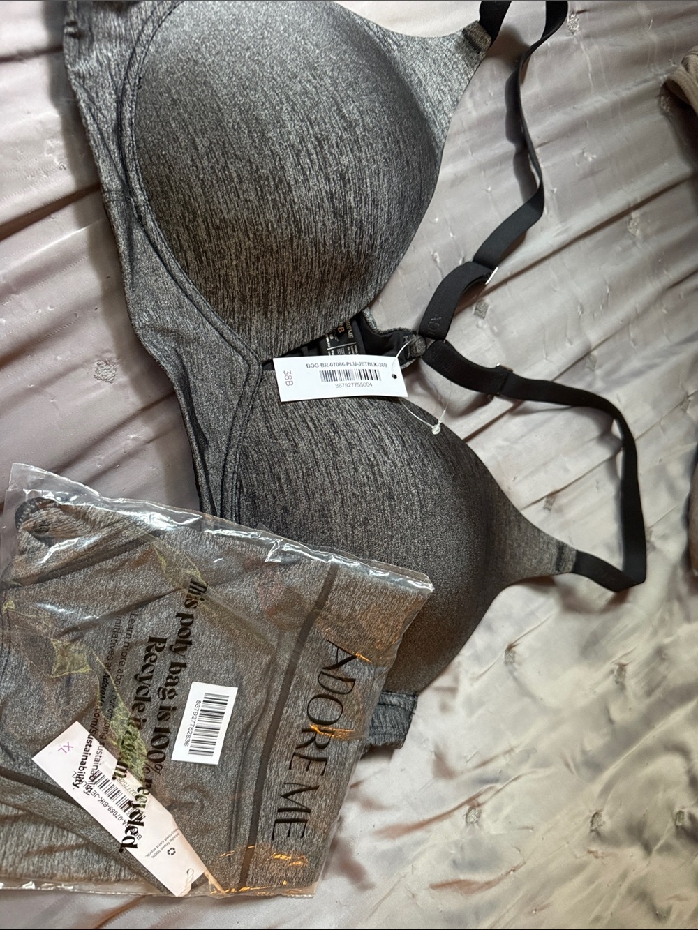 Adore Me Heather Gray Seamless Padded T-Shirt Bra